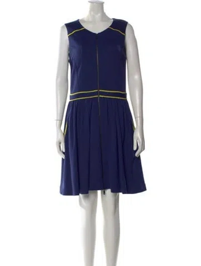 Pre-owned Jason Wu V-neck Knee-length Dress In Multi