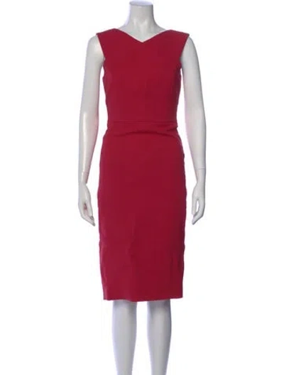 Pre-owned Jason Wu V-neck Knee-length Dress In Red