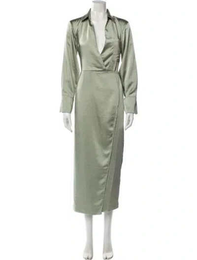 Pre-owned Jason Wu V-neck Long Dress In Green