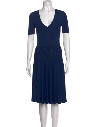 Pre-owned Jason Wu V-neck Midi Length Dress In Blue