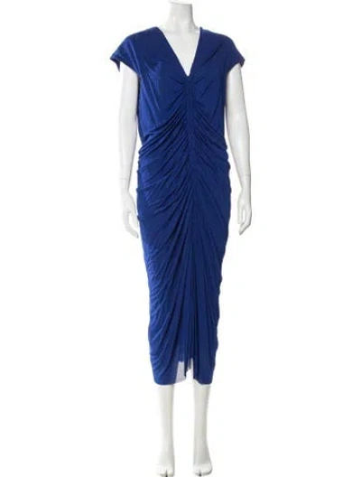 Pre-owned Jason Wu V-neck Midi Length Dress In Blue