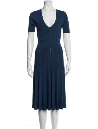 Pre-owned Jason Wu V-neck Midi Length Dress In Blue