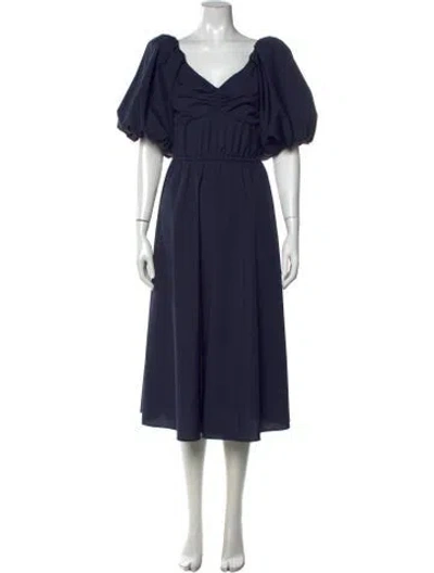 Pre-owned Jason Wu V-neck Midi Length Dress In Blue