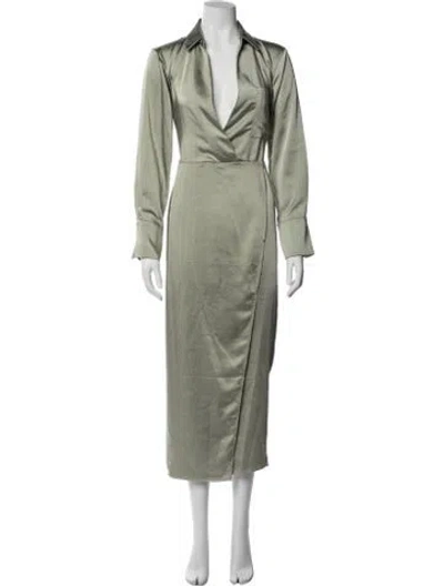 Pre-owned Jason Wu V-neck Midi Length Dress In Grey