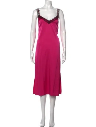 Pre-owned Jason Wu V-neck Midi Length Dress In Pink