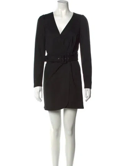 Pre-owned Jason Wu V-neck Mini Dress In Black