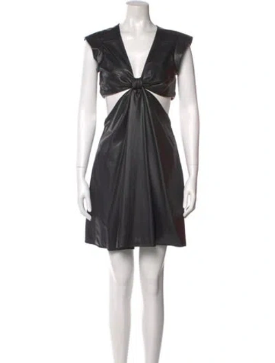 Pre-owned Jason Wu V-neck Mini Dress In Black