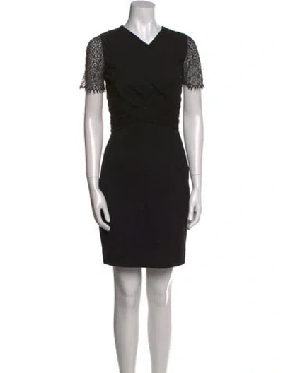 Pre-owned Jason Wu V-neck Mini Dress In Black