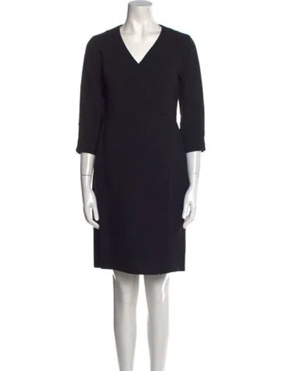 Pre-owned Jason Wu V-neck Mini Dress In Black
