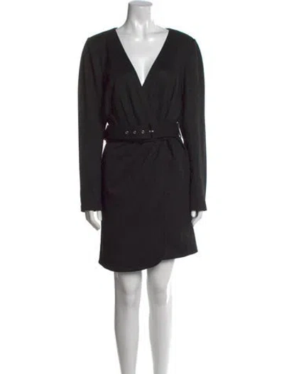 Pre-owned Jason Wu V-neck Mini Dress In Black