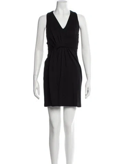 Pre-owned Jason Wu V-neck Mini Dress In Black