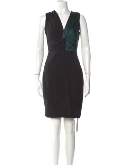 Pre-owned Jason Wu V-neck Mini Dress In Black