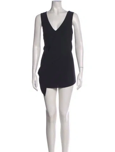 Pre-owned Jason Wu V-neck Mini Dress In Black