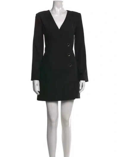 Pre-owned Jason Wu V-neck Mini Dress In Black
