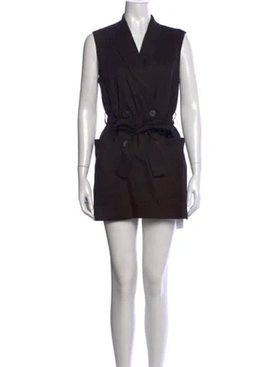 Pre-owned Jason Wu V-neck Mini Dress In Black
