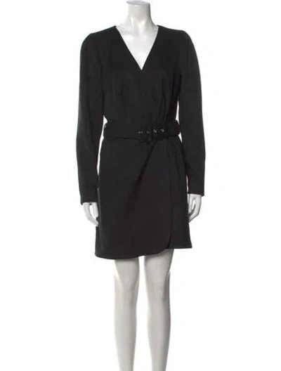 Pre-owned Jason Wu V-neck Mini Dress In Black