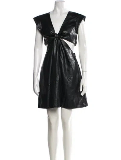 Pre-owned Jason Wu V-neck Mini Dress In Black