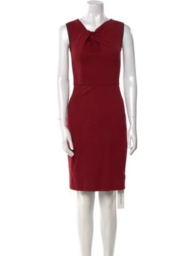 Pre-owned Jason Wu V-neck Mini Dress In Burgundy