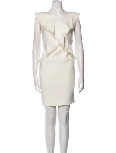 Pre-owned Jason Wu V-neck Mini Dress In Neutral