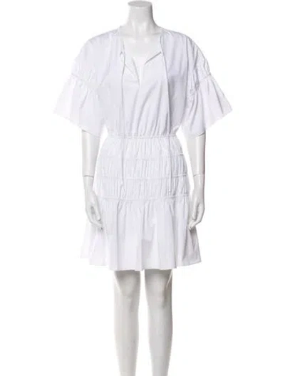 Pre-owned Jason Wu V-neck Mini Dress In White