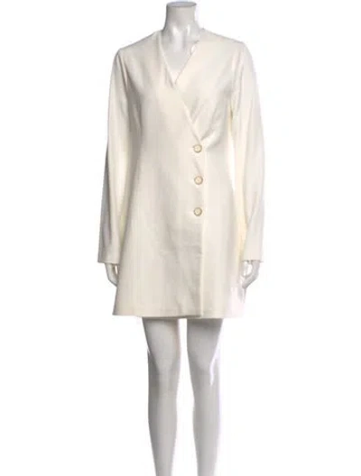 Pre-owned Jason Wu V-neck Mini Dress In White