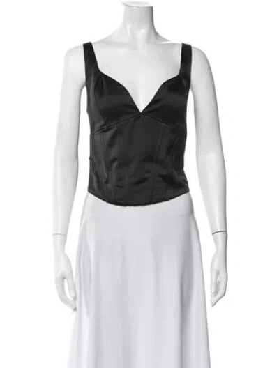 Pre-owned Jason Wu V-neck Sleeveless Top In Black