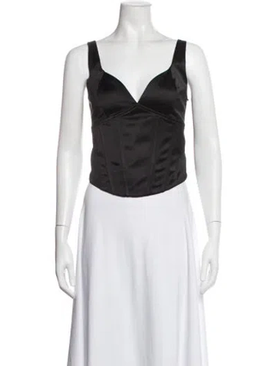 Pre-owned Jason Wu V-neck Sleeveless Top In Black