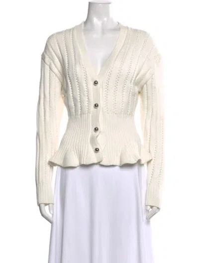 Pre-owned Jason Wu V-neck Sweater In Neutral