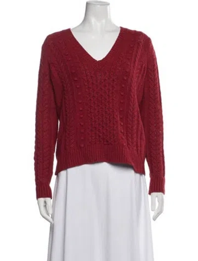 Pre-owned Jason Wu V-neck Sweater In Red