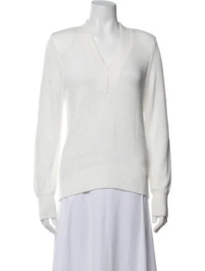 Pre-owned Jason Wu V-neck Sweater In White
