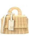 Jason Wu Wicker Shoulder Bag In Brown
