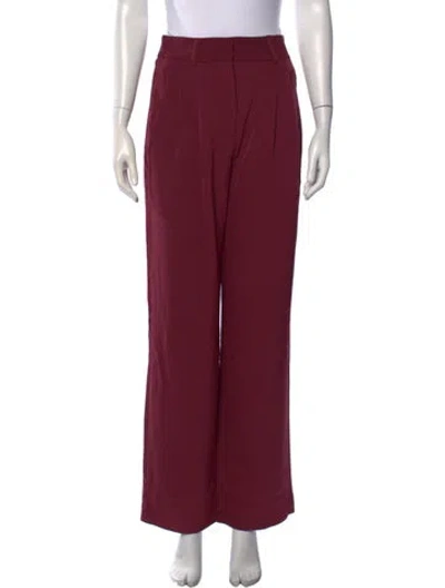 Pre-owned Jason Wu Wide Leg Pants In Burgundy