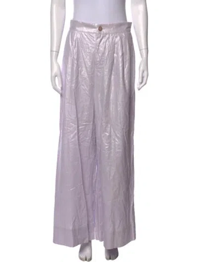 Pre-owned Jason Wu Wide Leg Pants In Metallic/purple