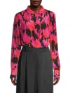 Jason Wu Women's Cropped Floral Wrap Shirt