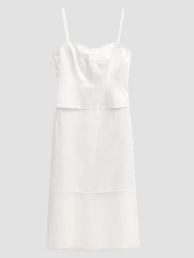 Jason Wu Women's Layered Twill Midi Dress In White