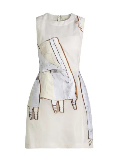 Jason Wu Women's Lingerie Jacquard Minidress In White