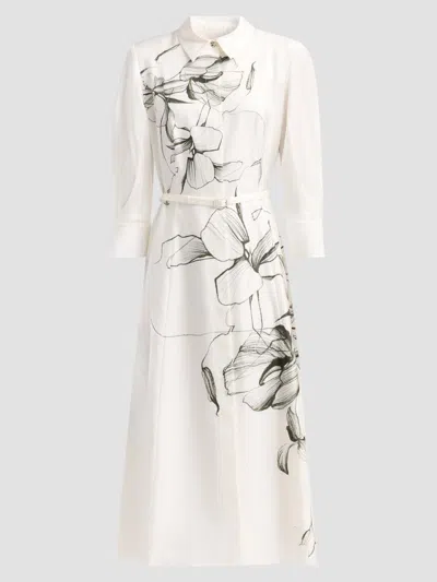 Jason Wu Women's Shadow Floral Silk Twill Shirtdress In White