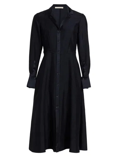Jason Wu Women's Washed Twill Midi-shirtdress In Black