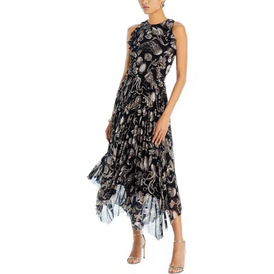 Jason Wu Womens Printed Polyester Maxi Dress In Black
