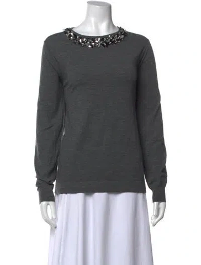 Pre-owned Jason Wu Wool Crew Neck Sweater In Grey