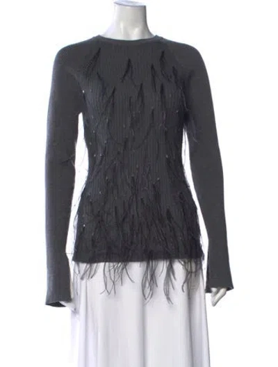Pre-owned Jason Wu Wool Crew Neck Sweater In Grey