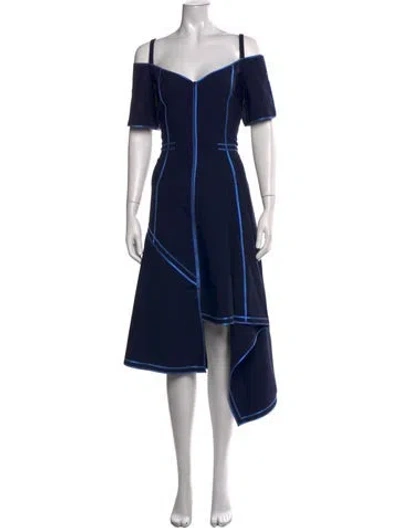 Pre-owned Jason Wu Wool Midi Length Dress In Blue