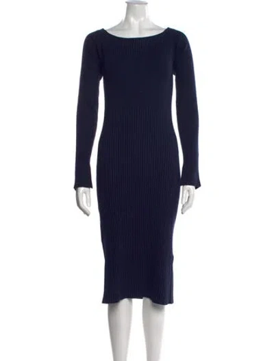 Pre-owned Jason Wu Wool Midi Length Dress In Blue/grey