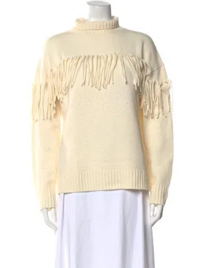Pre-owned Jason Wu Wool Mock Neck Sweater In Neutral