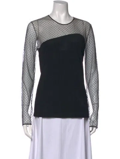 Pre-owned Jason Wu Wool Polka Dot Print Blouse In Black