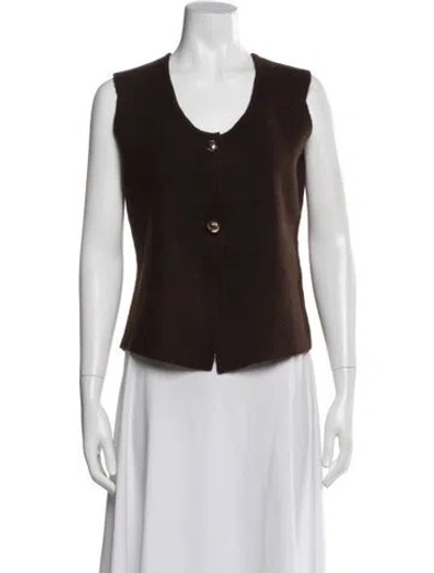 Pre-owned Jason Wu Wool Scoop Neck Top W/ Tags In Brown