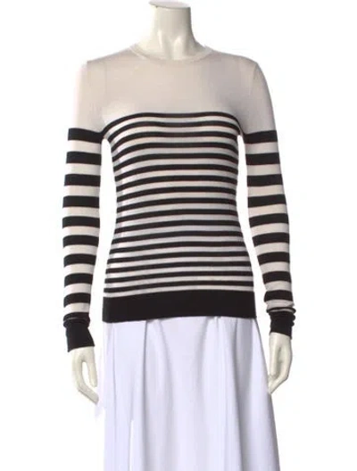 Pre-owned Jason Wu Wool Striped Sweater In Black