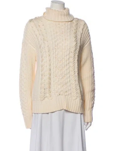 Pre-owned Jason Wu Wool Turtleneck Sweater In Neutral