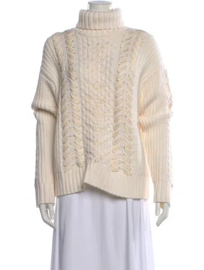 Pre-owned Jason Wu Wool Turtleneck Sweater In Neutral