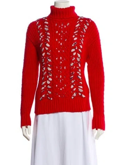 Pre-owned Jason Wu Wool Turtleneck Sweater In Red